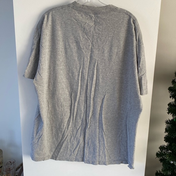 NIKE the athletic dept. grey gray graphic tee loose fit THEY DEFEND YOU ATTACK - Picture 4 of 4